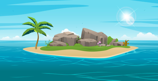 海中的岛。图片下载