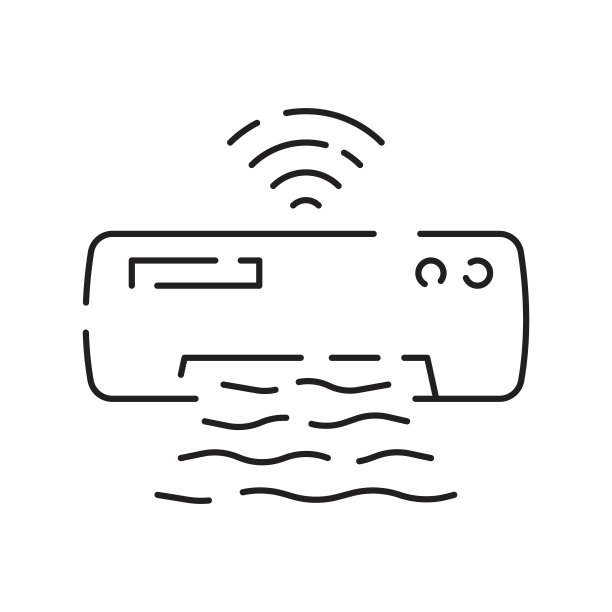 智能家居线性图标集合-控制照明，采暖，空调。用细等高线绘制的家庭自动化和远程监控符号集。矢量图图片下载