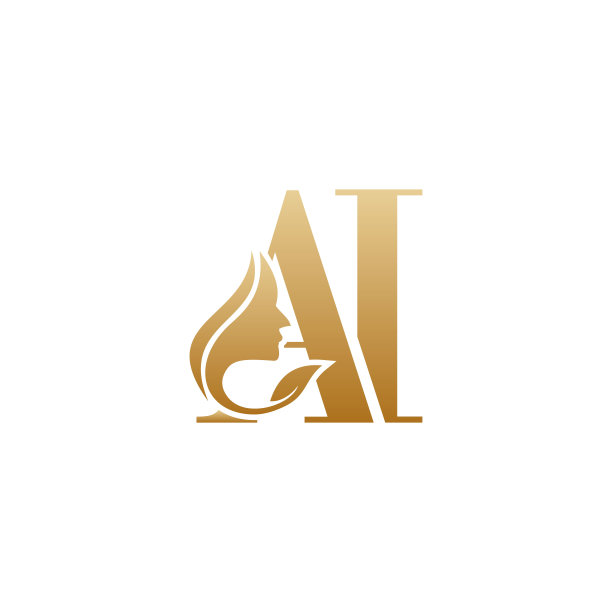 初始AI人脸美标志设计模板图片下载