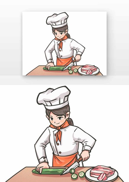 厨师切菜图片下载