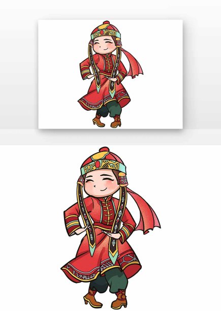蒙古族女孩跳民族舞图片下载
