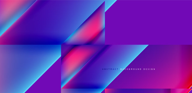 动态三角形设计与流体梯度颜色图片下载