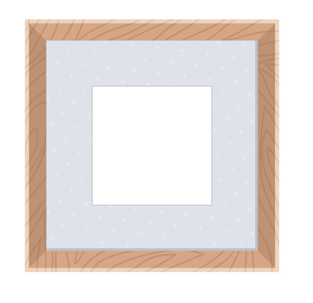 轻木相框。卡通风格，矢量插图，eps10图片下载