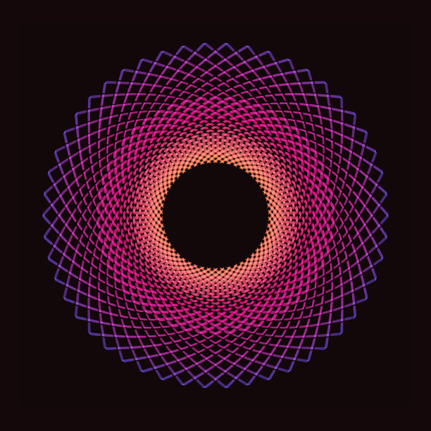 彩色同心螺旋背景图片下载