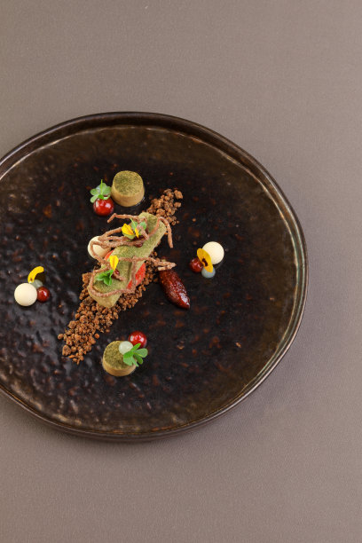 美食米其林餐厅的鹅肝开胃菜图片下载