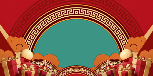 亚洲背景极简风格的品牌产品介绍快乐中国新年，中国节日，中秋节背景。有空白空间的模型和模板场景。三维演示图片下载