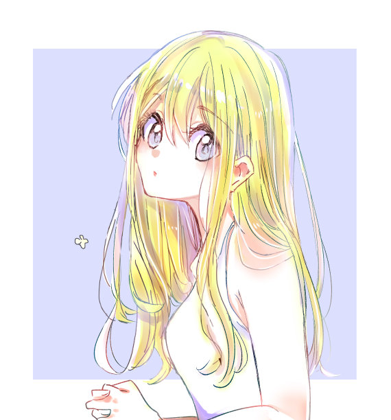 一个美丽的金发女人的插图图片下载