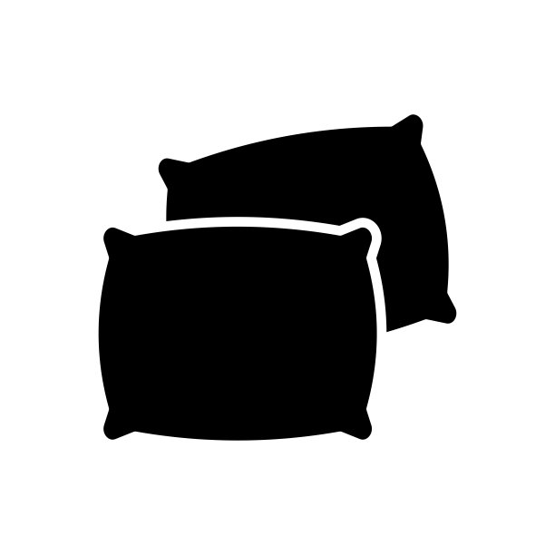 枕头图标矢量设计模板在白色背景图片下载