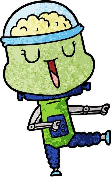 快乐卡通机器人图片下载