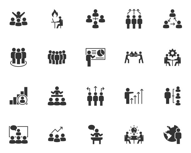 一组人图标，团队，会议，业务，图片下载