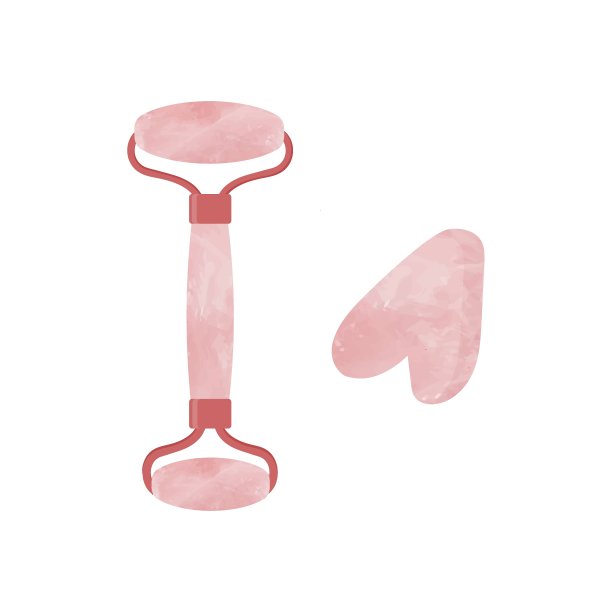 以粉色石英为载体的瓜沙石分离于白色背景上图片下载