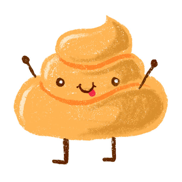 卡通可爱俏皮的便便人物手举姿势图片下载