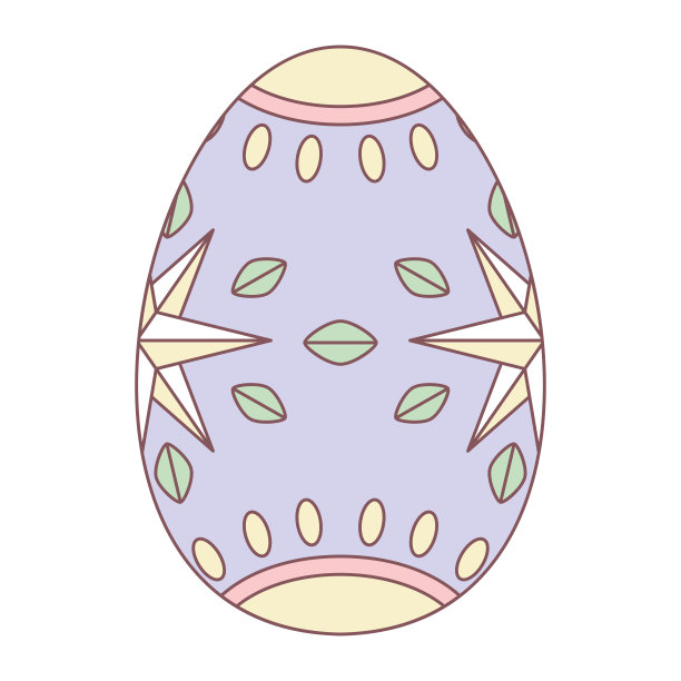 孤立的复活节彩蛋与花卉装饰粉彩的颜色图片下载