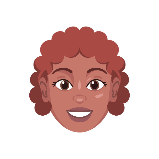孤立的有色头像的非裔美国女孩图片下载