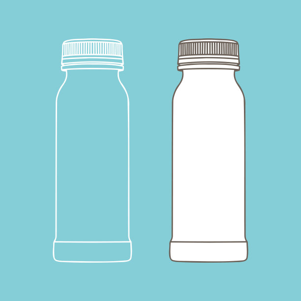 塑料瓶模型。图片下载