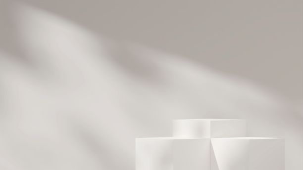 带有复制空间的展示柜的3D插图图片下载