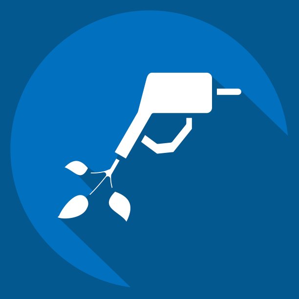 图标的生物燃料。与环境符号相关。长阴影风格。简单的说明。保护。地球。清洁图片下载