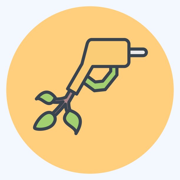 图标的生物燃料。与环境符号相关。颜色搭配风格。简单的说明。保护。地球。清洁图片下载