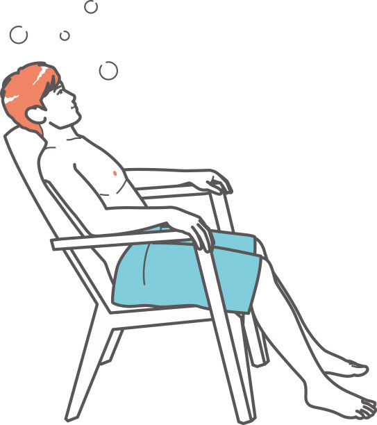 男人们在桑拿房里放松。图片下载