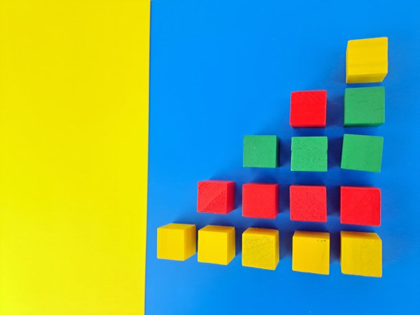 带有彩色立方体的抽象图形图片下载