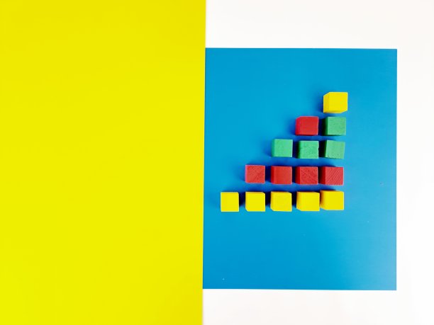 带有彩色立方体的抽象图形图片下载