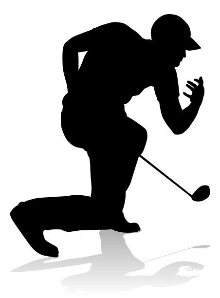 高尔夫运动人物剪影图片下载