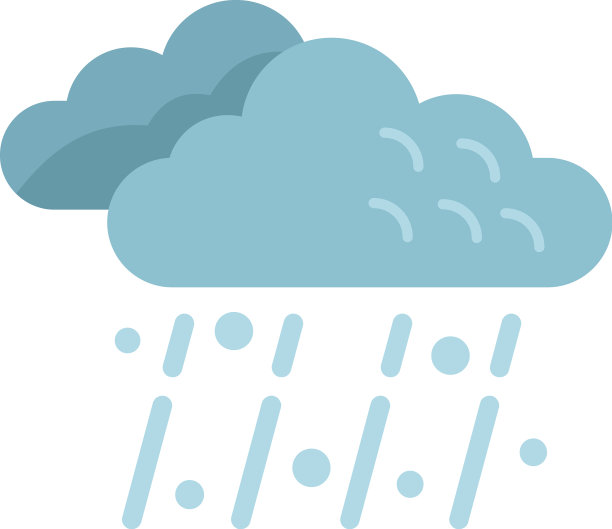 阴雨云图标平坦预报太阳图片下载