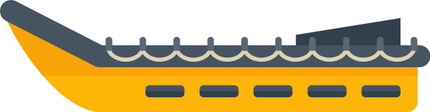 灾难救援船图标平坦人生大海图片下载