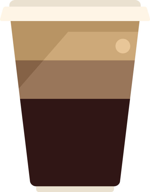 马克杯拿铁图标平面咖啡杯图片下载