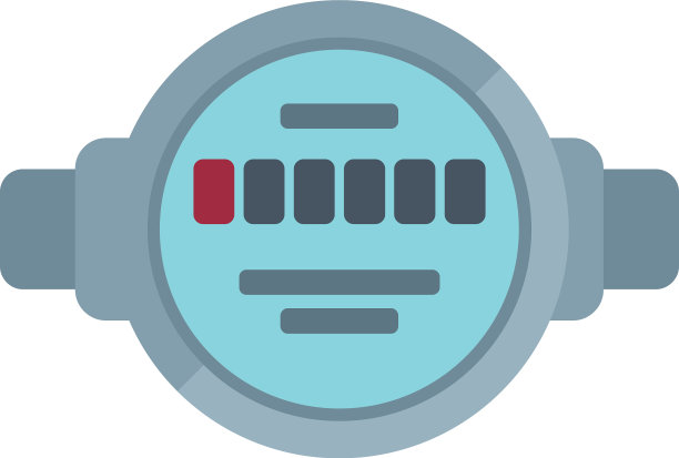 水计数器图标平坦的排污管道图片下载