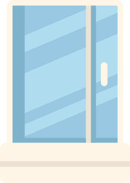 玻璃淋浴舱图标平隔间门图片下载