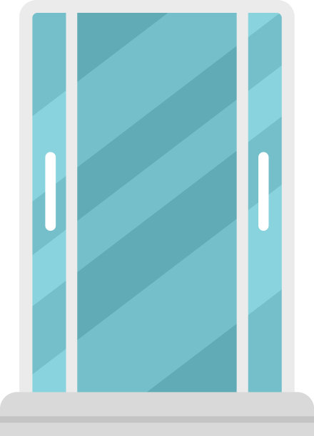 浴室小屋图标平板玻璃隔间图片下载