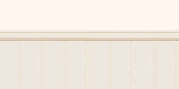 米色珠板或壁板与顶部椅子保护装饰无缝模式上的轻墙图片下载