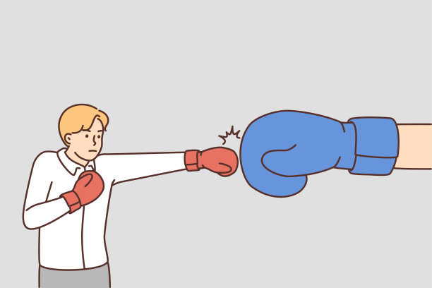 男员工用大手打架图片下载