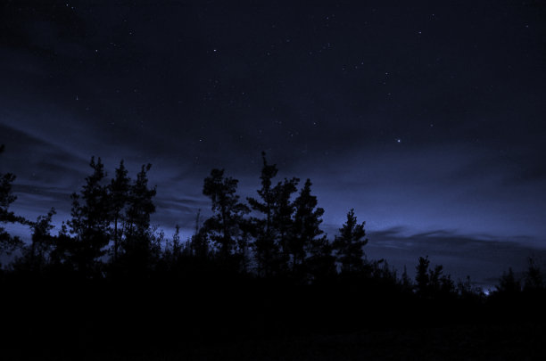 冬天的星空，没有任何人造灯光。图片下载