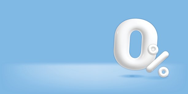 3d矢量蓝色销售折扣横幅模板提供白色零百分比符号数字促销和广告网页元素设计图片下载