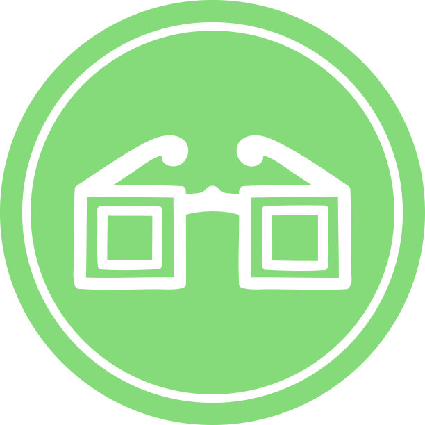 方形眼镜圆形图标符号图片下载