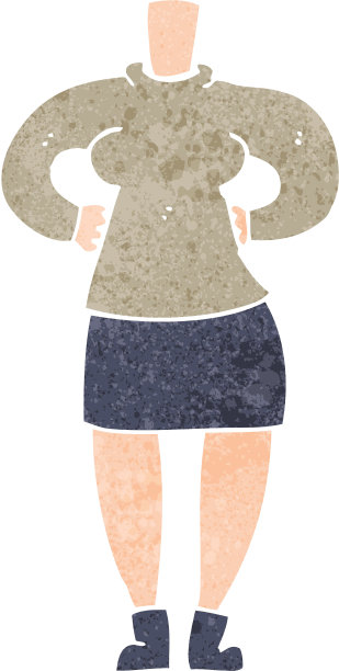 卡通女性身体(添加照片或混搭卡通)图片下载