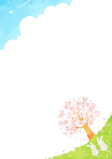 simple　spring　scenery　background　illustration图片下载