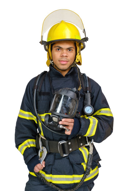 带呼吸器和空气呼吸器的消防员图片下载