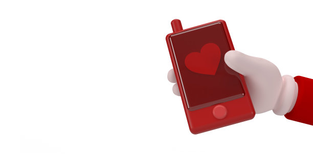 手机上的情人节爱情。图片下载