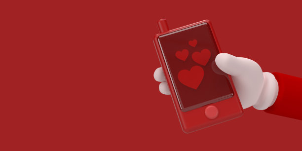 智能手机上的爱情。图片下载