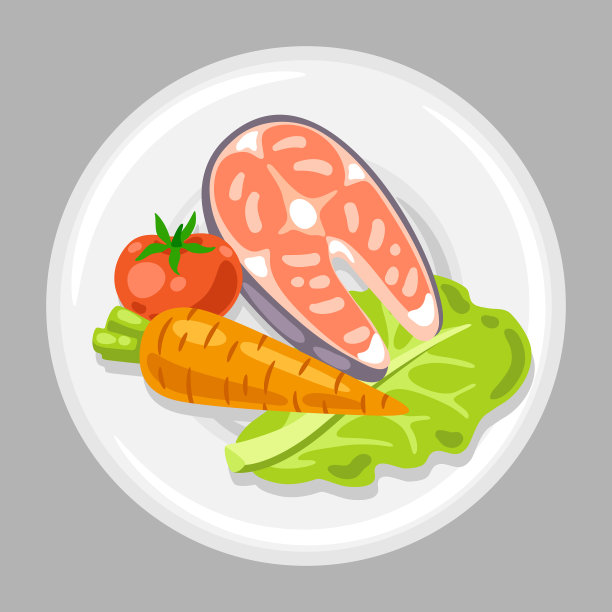 用盘子装食物的健康饮食图片下载