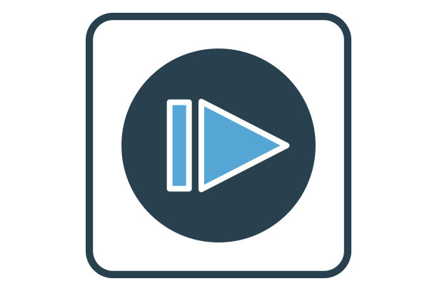 下一个图标说明。音乐播放器相关图标。实心图标样式。简单的矢量设计可编辑图片下载