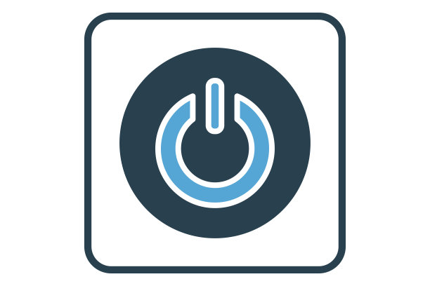 电源图标说明。音乐播放器相关图标。实心图标样式。简单的矢量设计可编辑图片下载