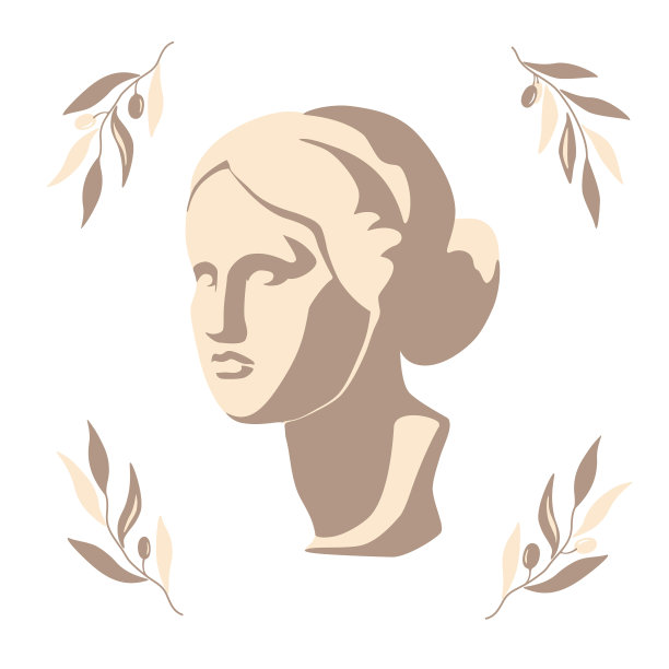 古董石膏阿佛洛狄忒雕像头像图片下载