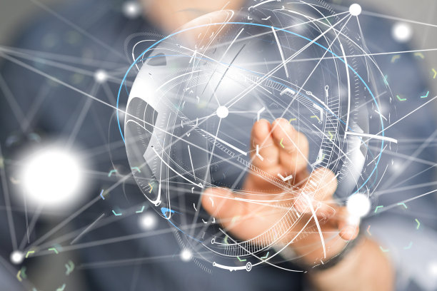 数字地球仪的三维渲染;商业全球化概念图片下载