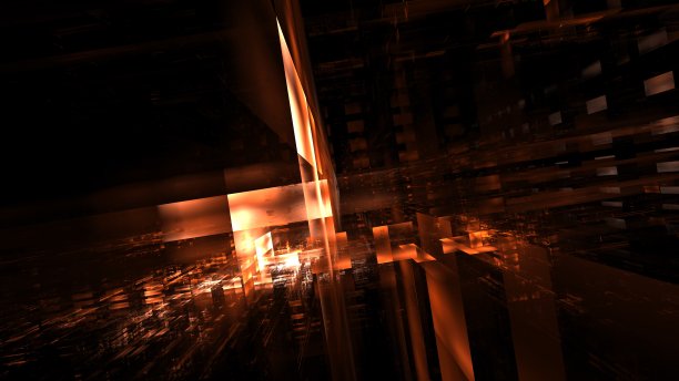 夜光现代抽象背景，分形世界。用于设计的数字空间。圆形和线条。三维渲染图片下载