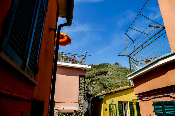 废弃的建筑，美丽的照片数码图片，在五渔村，利古里亚，意大利图片下载