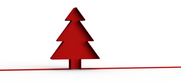 一个最小的现代圣诞卡的3d渲染图片下载